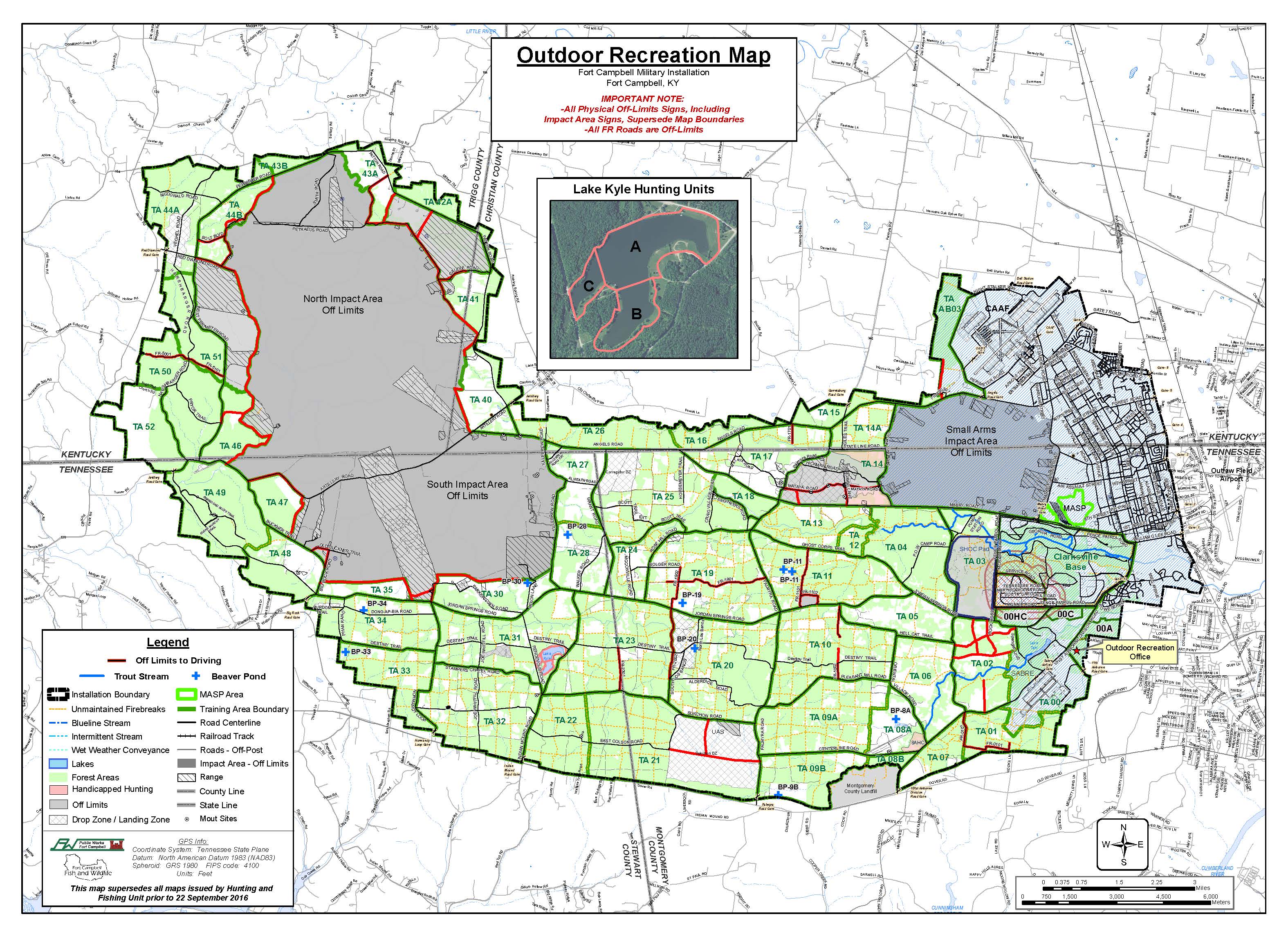Map Of Fort Campbell Maps - Fort Campbell - Isportsman